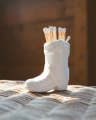 BOTTES DE COWBOY AVEC ALLUMETTES - Blanc - SHOOSH - Boutique Shoosh